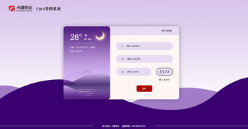 web cms后臺登錄界面